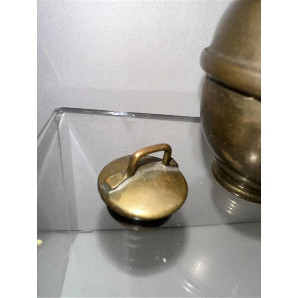Miniature Brass Urn With Lid And Handle 2.75